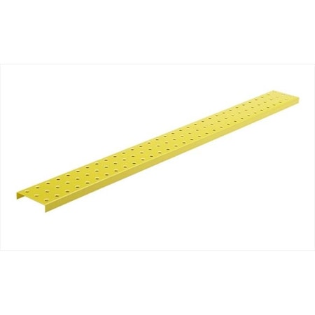 Alligatorboard Alligator Board ALGSTRP3x32PTD-YEL Yellow Powder Coated Metal Pegboard Strips with Flange - Pack of 2 ALGSTRP3x32PTD-YEL